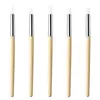 Caneta de Silicone para Nail Art com Cabo de Madeira Ferramenta de Manicure Pacote com 5 Canetas de Silicone Multifuncionais Ferramenta de Silicone de Cabeça Única para Esculpir Cola