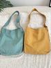 Y33 Bolsa de lona grande capacidade 16AN de cor sólida Bolsa de ombro de grande capacidade Bolsa de compras para deslocamento Bolsa casual feminina