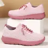Zapatos Casuales Cómodos de Malla Transpirable con Grulla Blanca, Suela Suave de Poliuretano, Zapatos Ligeros de Malla Transpirable, Corte Bajo, Zapatos de Tejido Fly Knit Bai
