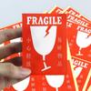 Pegatinas fáciles de romper, artículos frágiles, tenga cuidado al manipular pegatinas adhesivas 65 * 90 MM 60 pegatinas/bolsa