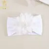 Acessórios de Cabelo Novos para Crianças Europeus e Americanos Transfronteiriços Flores Grandes Jacquard de Nylon Faixa Larga na Cabeça Faixa para Proteção da Fontanela de Bebês e Crianças Pequenas Acessórios de Cabelo