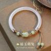 Pulsera de conejo de jade Hetian natural pulsera femenina calcedonia de hielo Jade regalo para novia pulsera de jade de conejo regalo de cumpleaños