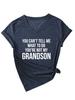 Camiseta de manga corta con cuello en V para mujer, sencilla e informal, de verano, con la frase "NO PUEDES DECIRME", venta al por mayor transfronteriza.