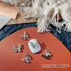 Accesorios de Arte para Uñas de Aleación con Forma de Moño de Moda Decoraciones para Uñas de Mariposa con Ala de Metal Lava Líquida Moño