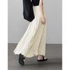Vestido Grande Plissado Estilo College Feminino Verão 2025 Novo Slim Fino Comprimento Médio Elegante Tendência Saia Evasê