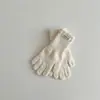 Guantes de Invierno Yipan para Niños Color Caramelo Lazo Guantes sin Dedos Calientes Antifrío para Niñas Guantes de Cinco Dedos