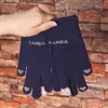 Guantes de felpa otoño e invierno guantes táctiles guantes de punto cálidos jacquard de dedo adulto lindos de dedo