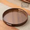 Bandeja de armazenamento de lanches de chá ecológica, bandeja para infusão a seco, bandeja de xícara de chá estilo chinês, bandeja de frutas para lanche da tarde, bandeja de bambu para uso doméstico