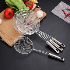 不锈钢九珠漏勺 过滤小中大漏勺笊篱厨具油格餐厅火锅 捞面漏勺