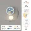 Luminária de Parede Desenho Animado para Quarto de Criança Luminária de Cabeceira para Quarto de Dormir Jardim de Infância Coelho Apaixonado Menina Menino Luminária de Parede Interna