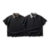 Roupa Masculina Beijie 2026 Verão Nova Camisa Polo Color Block com Lapela Masculina Tendência Patchwork Casual Manga Curta Camiseta Tee