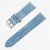 Correa de Reloj de Gamuza de Cuero Genuino Suave, Correa de Gamuza Cosida a Mano, Adecuada para 14/16/18/20/22mm