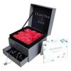 Caja de regalo de rosas, venta al por mayor, anillo, collar, boda, cartón, caja de regalo de joyería, traje de alto sentido, embalaje de regalo