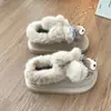 Botas de Neve Plataforma Tribal da Moda com Solado Grosso e Curto para Mulheres 2025 Outono e Inverno Novos Sapatos de Algodão Aconchegantes e Grossos para Mulheres