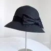 Sombrero de Pescador con Lazo de Malla Francés para Mujer, Nuevo de Verano, Sombrero de Paja con Protección Solar para Vacaciones, Sombrilla Versátil Informal, Sombrero Tipo Cubeta