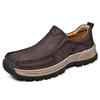 Zapatos Populares para Hombre de Amazon Transfronterizos 2025 Nuevos Zapatos Casuales de Cuero para Exteriores Mocasines Slip-On Zapatos de Senderismo