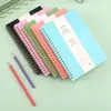Cuaderno de trabajo para estudiantes encuadernado con espiral, con páginas rayadas, disponible en varios colores, diseño de doble anillo desmontable, planificador estilo Ins