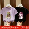Camiseta de Manga Corta para Niña 2026 Nuevo Estilo Top de Algodón Puro para Bebé Ropa Infantil Delgada Moda Infantil de Verano Camiseta