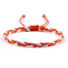 Comércio Exterior Transfronteiriço Joias Corda de Cera Trançada Pulseira de Mão Brinquedo Pulseira Trançada de Três Fios Colorida Cruzada Conjunto Ajustável para Casal