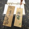 Marcadores de Livro de Bambu com Desenhos de Maquiagem Facial da Ópera de Pequim, Presentes Culturais e Criativos Estilo Chinês, Impressão UV e Gravação, Caixas de Presente Personalizadas, Pedido de Teste em Pequena Quantidade