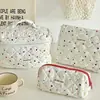 Bolsa de maquillaje con lazo a cuadros, color vibrante, gran capacidad, portátil, para viaje, para mujer, 2024