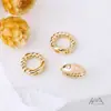Conector de Argola Fechada com Fio de Cobre Banhado a Ouro 14K Anel de Nariz de Porco com Duas Aberturas Acessórios para Contas de Colar e Pulseira DIY