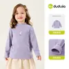 Camiseta para Niños Familia Dudu Ropa Interior de Invierno para Niños Top de Cuello Semi Alto para Niñas Manga Larga para Bebé Otoño/Invierno Ropa para Niños Nueva