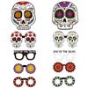 2024 México Día de Muertos Fiesta Temática de Terror Mascarada Accesorios para Fotos Calavera Bambú Tarjeta Venta al por Mayor