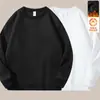 Moletom masculino 2025 outono estilo americano solto manga longa gola redonda forrado de fleece sportswear pullover jaqueta pesada moderna versátil