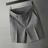 Calças Casuais de Seda de Gelo 2026 para Homens, Novo Estilo de Verão, Shorts Elásticos Respiráveis, Shorts de Cinco Pontos Masculinos de Tamanho Grande