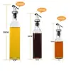 Botella cuadrada transparente de 500 ml para aceite de oliva, botella cuadrada de vidrio para aceite de camelia, botella dispensadora de salsa de soja y vinagre para ventas transfronterizas
