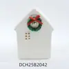 Decoraciones Navideñas de Cerámica para el Hogar Europeas y Americanas Manualidades Navideñas Muebles Creativos Luces LED Decoraciones de Casas Recortadas
