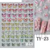 Belleza Completa Transfronterizo Nuevo Arte de Uñas Pegatinas en Relieve Copo de Nieve Navideño Papá Noel Hombre de Jengibre Pegatinas para Arte de Uñas