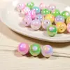 Cuentas Redondas Bicolores de Corazón de Puntos Versátil Joyería DIY Accesorios de Cuentas Sueltas Cadena para Teléfono Móvil Hecha a Mano Cadena de Cuentas Pulsera Cuentas