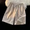 Shorts Masculino de Verão 2026 Novo Estilo Liso, Tamanho Grande, Casual Versátil para Casal, Cor Doce Multicolorido, Estilo Hong Kong Solto Comprimento do Joelho