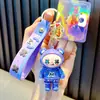 Llavero de oso electrochapado UV, muñeco de goma suave de dibujos animados, colgante para bolso, figura para máquina de garras de peluches, pequeño regalo