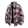 Jaqueta Xadrez Nova 2025 Masculina Outono Marca de Moda de Alto Padrão Design Solto Casual Solta Jaqueta com Lapela