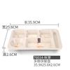 Plato Blanco de Melamina Dividido para Comida Rápida para Uso Comercial en Cafeterías Escolares y Restaurantes, Plato de Plástico Resistente a la Rotura con Múltiples Compartimentos Vajilla