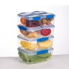 Recipiente Rectangular Sellado para Microondas para Conservación Fresca Caja para Almacenamiento de Alimentos Refrigerador Congelador Sellado para Conservación Fresca Caja de Plástico con Tapa