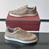 Zapatillas Casuales para Hombre de Lino Transfronterizo y Gamuza Lp Color Tierra Suela Gruesa Antideslizantes Retro Piel Genuina