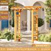 Arco de Madera Anti-Corrosión para Jardín con Soporte de Puerta, Arco de Puerta para Patio, Soporte de Flores para Patio, Celosía Trepadora para Rosas