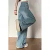 Pantalones Vaqueros Anchos Vintage para Mujer, Nuevo Invierno Tallas Grandes Sueltos Adelgazantes Forma de Pera Caída Recta