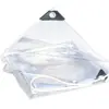 Tela impermeable transparente de PVC personalizable, tela de protección contra lluvia y agua para balcón y azotea, lona impermeable translúcida de aislamiento térmico transfronteriza