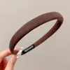 Diadema Retro de Color Café de Caña Ancha para Mujer para Otoño e Invierno, Nuevo Estilo 2025, Diadema de Gama Alta, Pinza para el Cabello para Lavarse la Cara, Accesorio para el Cabello