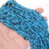 Cuentas redondas pequeñas de 2/3 mm, cristal natural, ágata, turquesa, para pulsera, collar DIY, venta al por mayor, cuentas sueltas, accesorios de joyería