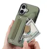 Funda de Cuero con Soporte para iPhone 17 16E Billetera con Cremallera RFID Apple 18Promax Funda Protectora