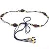 Cinturón delgado decorativo para mujer tejido a mano cuerda de cintura falda suéter vestido accesorios estilo coreano borla cadena de cintura largo