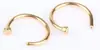 Brincos de Argola para Nariz Estilo Europeu e Americano Moda Diamante Meio Círculo em Forma de C Joias Exquisitas para Body Piercing Joias Atacado