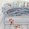 Nueva Funda de Cama de una Pieza Agradable para la Piel Algodón Esponjoso Funda Protectora Lavable a Máquina Dormitorio Habitación Cubierta de Cama Pequeña Floral Francesa de una Pieza
