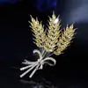 Broche de Espiga de Trigo de Alta Gama Lujo Versátil Temperamento Corsage Pin para Chaqueta de Traje Profesional Moda Elegante Accesorios Japoneses y Coreanos